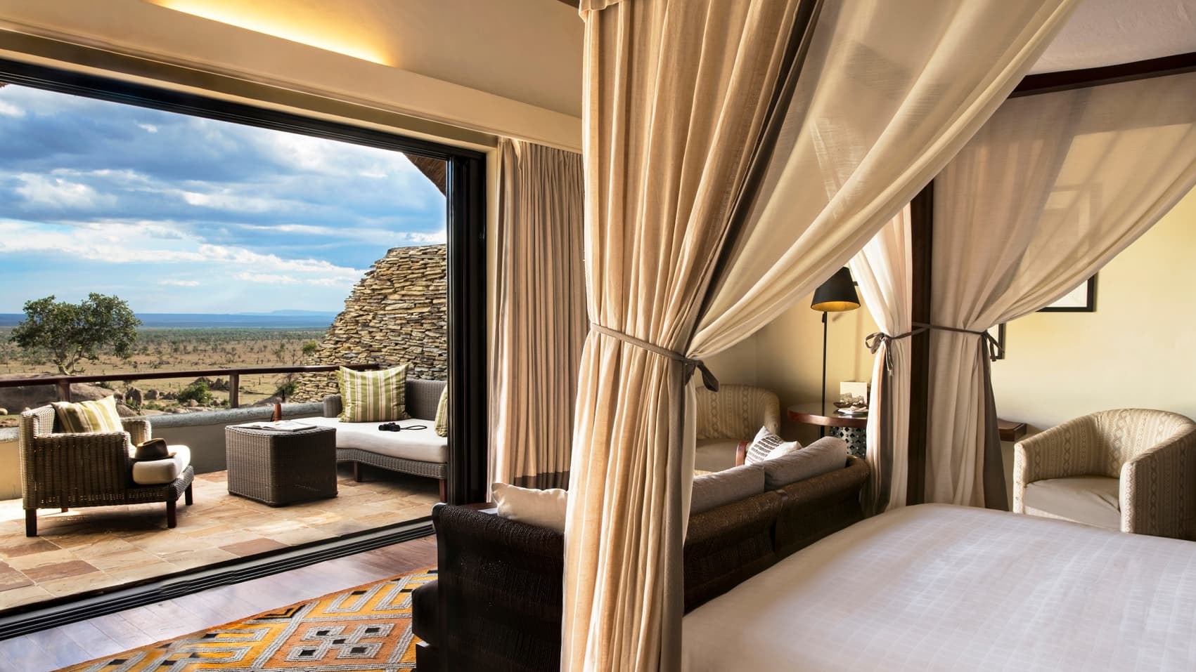 Accommodation at Four Seasons Serengeti  Room type: Savannah Waterhole View Room
